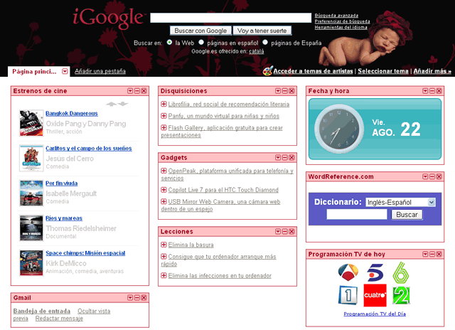 iGoogle como página de inicio