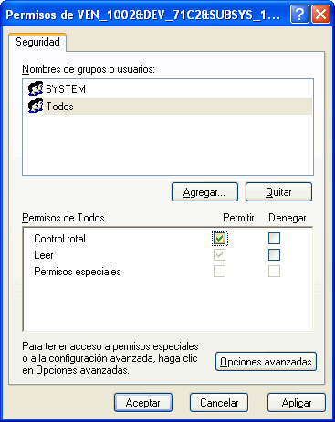 Problema de 'datos no válidos' en Windows XP
