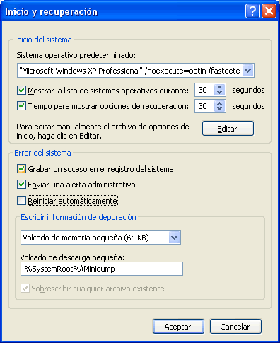 Reinicio automático Reinicio automático