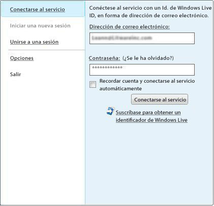 Inicio de sesión Inicio de sesión