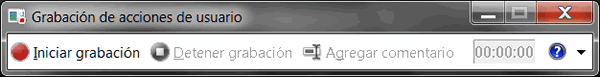 Grabación de acciones de usuario
