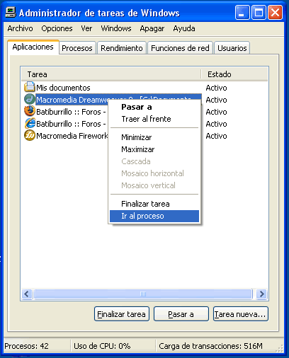 Prioridad de un proceso en Windows