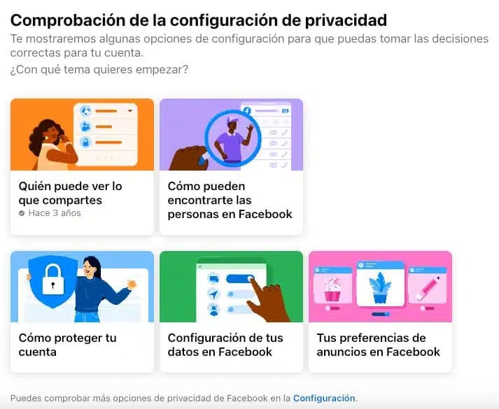 Comprobación de la configuración de privacidad