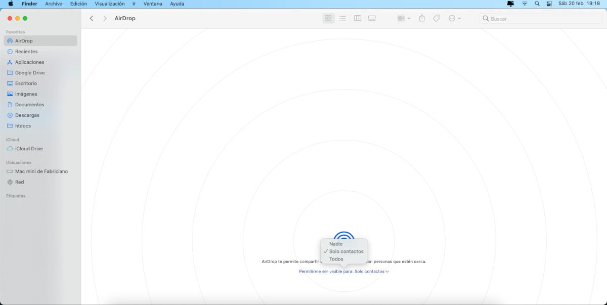 Activar AirDrop en Mac