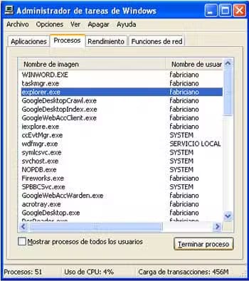 Administrador de tareas de Windows