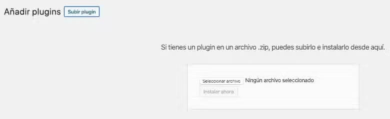 Subir plugin