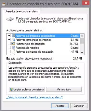 Liberar espacio