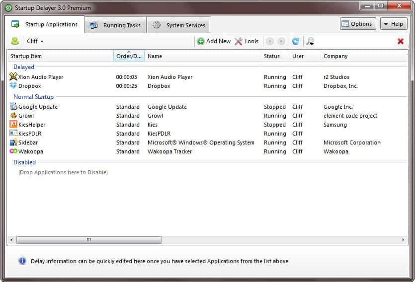 Startup Delayer Inicio