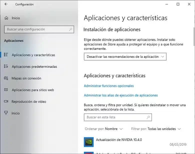 Aplicaciones y características