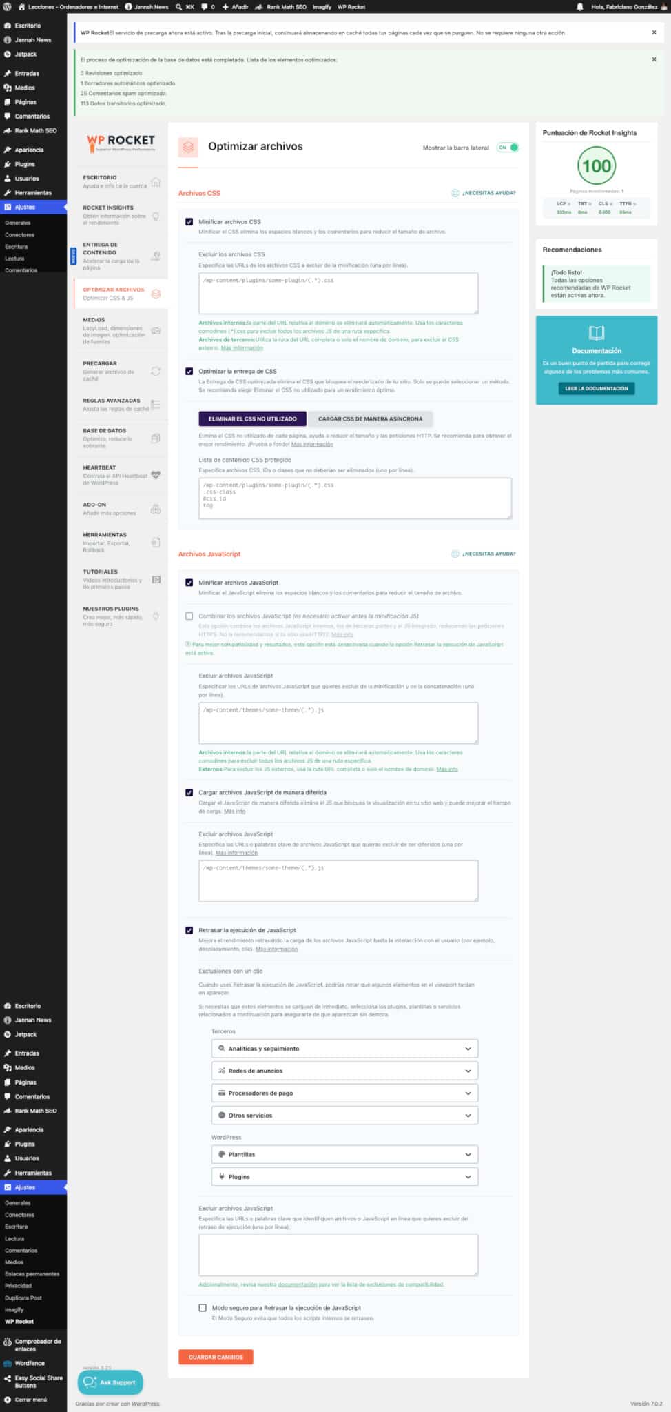 Optimizar archivos