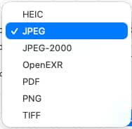 Formato para exportar